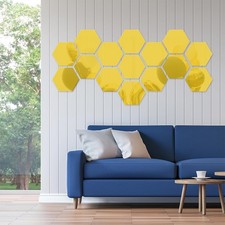 Miroir hexagonal bricolage art