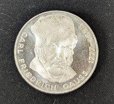 Allemagne 5 Mark argent 1977 J Carl Friedrich Gauss