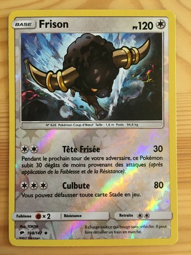Carte pokémon reverse - pokémon, frison