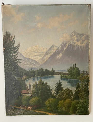 Tableau ancien huile sur - , toile