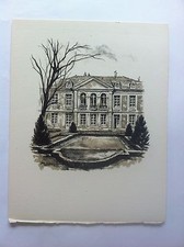 Fenetres HOTEL VERSAILLES LITHOGRAPHIE signée RENE AUBERT Papier Velin XXème