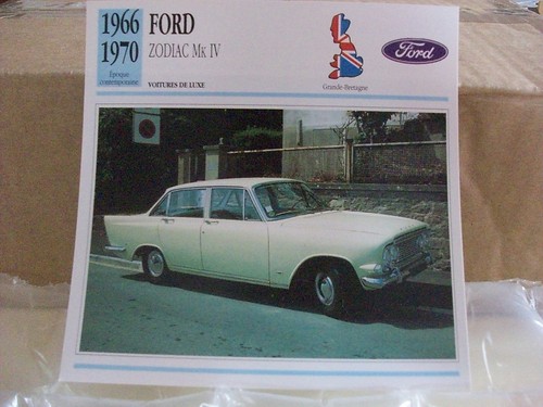 Carte fiche ford zodiac - zodiac, mkiv