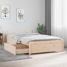 Cadre de Lit avec Tiroirs Blanc 90x190 cm Simple Adulte Sommier Chambre vidaXL