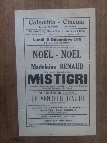 Programme cinema colombes - programme,