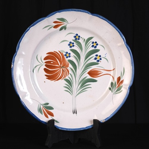 Motif floral assiette xixe - assiette,