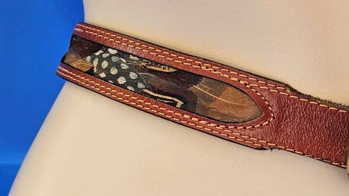 Ceinture marron cuir sur - 83, cm