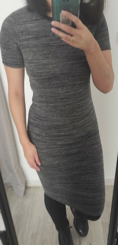 Robe grise chinée moulante - grise,