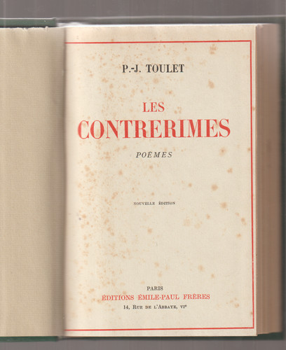 Toulet les contrerimes - ,