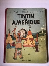 Tintin en Amérique. Casterman 1947 B1. Cahiers superbes. Titre en rouge.