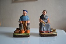 Paire de serre livre souvenir Marseille 1930 Santon Didier Pêcheur Poissonnière