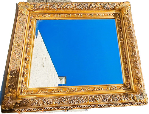 Miroir bois stuc doré - et,