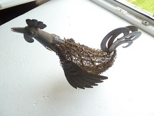 beau coq en fer forgé patiné