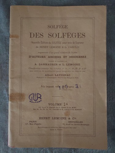 Ancien livre solfège des - livre, "solfège