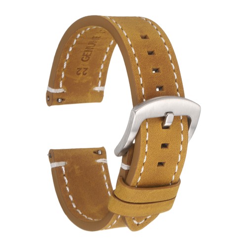 22mm bracelet monture cuir - 22mm, en