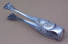 Pince à sucre PATTE DE LION MÉTAL ARGENTE monogramme TB poinçon Centaure OE