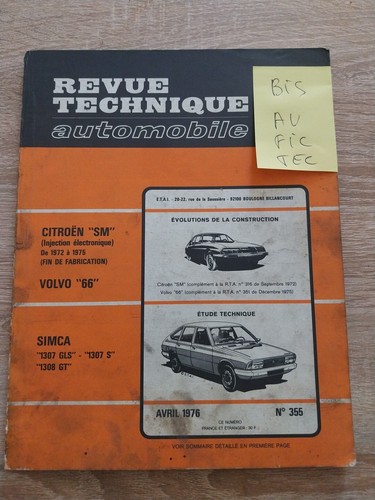 Revue technique simca 1307 - revue,