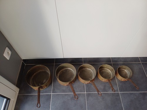 Serie ancienne casserole en - 5,