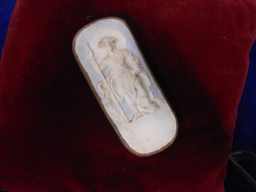 Rare plaque votive - de, saint