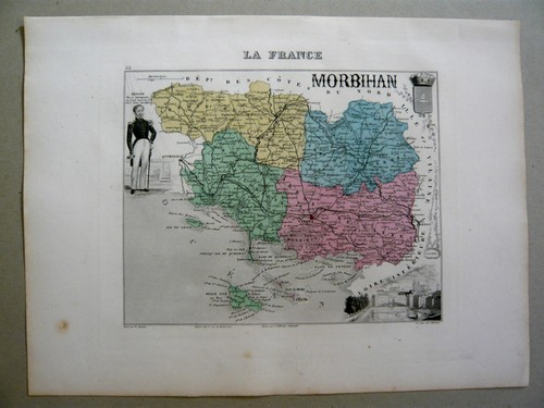 Morbihan carte géographique - carte,