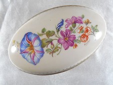 ( 02) BOITE A BIJOUX / BONBONNIÈRE DÉCOR FLORAL EN PORCELAINE DE LIMOGES FRANCE 