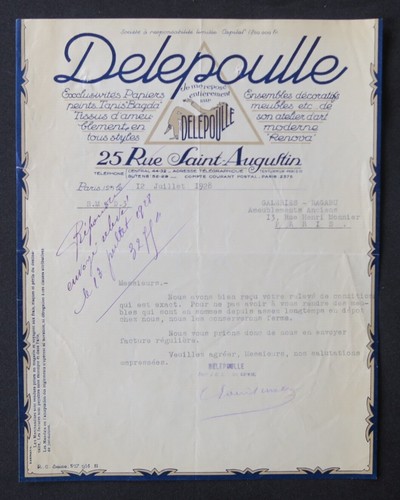 Facture 1928 delepoulle - 1928,