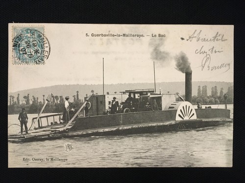 Cpa guerbaville bâteau - cpa,