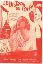 Partition cht cop. 1934 Lys GAUTY - Le bistro du Port - Tampon allemand WW2