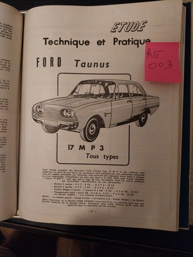 Revue technique ford taunus - revue,