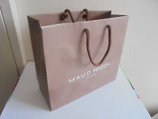 Ancien sac papier emballage MAUD FRIZON -Paris marron glacé 33 x 29 x 13 cm Tbe