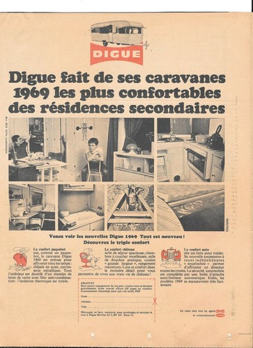 Publicité 1969 caravanes - de,