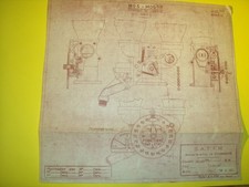 PLAN BUREAU D ETUDE 1939 D EPOQUE COMPTEUR POMPE A ESSENCE SATAM MO 5  MO 5 BIS