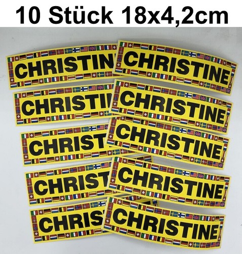 10x sticker name christine - 10x,
