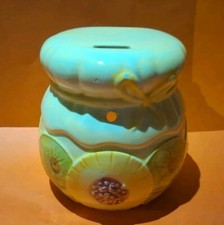 Distributeur A Ficelle Et Porte Ciseaux Jaune Mural En Céramique Décor Fruits 