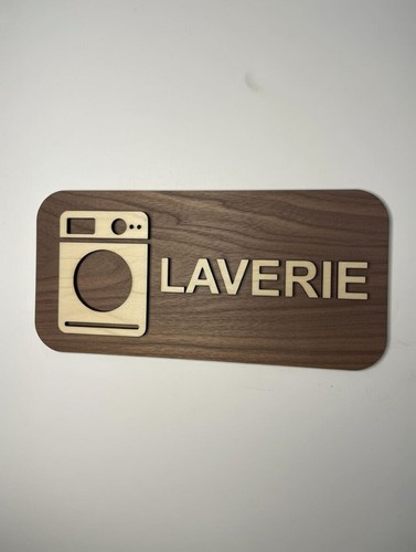 Panneau laverie bois - en,