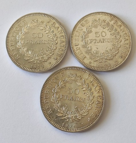 Lot monnaies francs - 3,