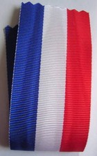 Ruban tricolore NEUF 14 cm x 37 mm pour médailles militaires ou civiles diverses