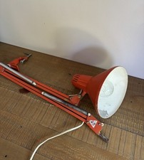 Lampe Articulée Vintage D’architecte Twist T1 Orange Années 70