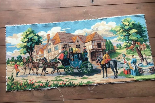 Vintage tapisserie chevaux - vintage,