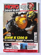 Moto Journal du 4/05/2005; Essai BMW K 1200 R/ Olivier Jacque/ Honda CBF Kawa KL