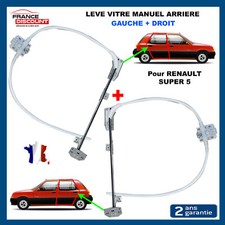 Leve Vitre Manuel Arriere Gauche + Arriere Droit pour RENAULT SUPER 5