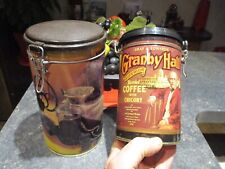 Duo d'Anciennes Boites en Tôle à Café Granby All & Moulin Grilloir Cafetière