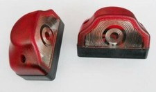 Paire 2x Arrière Numéro Plaque Lampe Camion-Remorque Caravane Camionnette Rouge