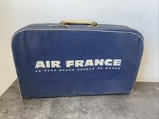 Ancienne Petite Valise Tissu Air France Pub Deco Retro Avion Voyage