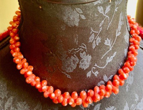 Ancien collier corail - en,