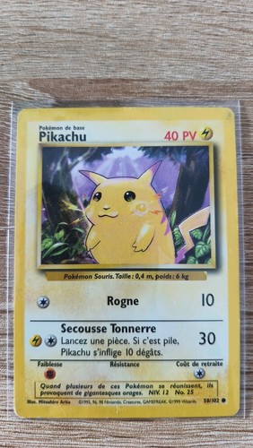 Carte pokémon pikachu - carte,