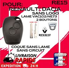 Coque Clef  2 Bts RENAULT : Twingo-Modus-Kangoo 2-Clio 3 Ne73 Vac102 SANS LOGO