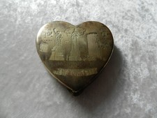 Ancien poudrier en laiton avec son miroir New York City / USA