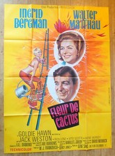 CACTUS FLOWER Ingrid Bergman original LARGE french movie poster '69