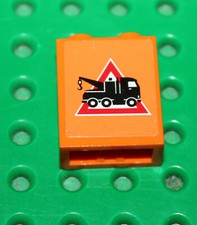 Lego City Orange Brick 1x2x2 (sticker) ref 3245bpb13R set 7642 7686 7638 