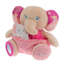 ◘ - Doudou Peluche Eveil Marionnette Eléphant Rose Soft Cuddles Chicco Neuf